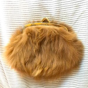 Real fur vintage coin purse